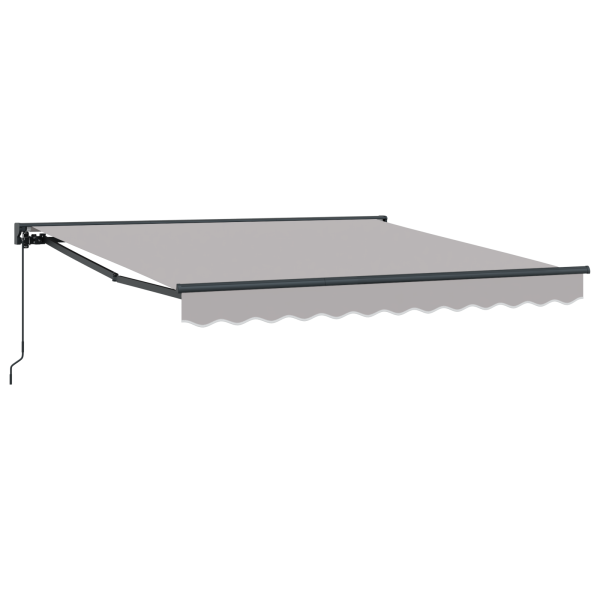 Toldo Retrátil Manual Cinzento-claro 300x250 cm Poliéster M 2