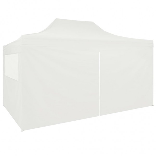 Carpa plegable profesional con 4 paredes acero blanco 3x4 m M 4