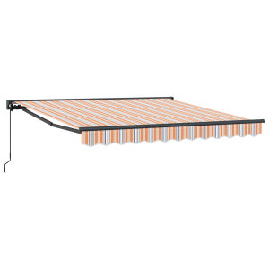 Toldo Retrátil Manual Azul Marinho 350x250 cm H