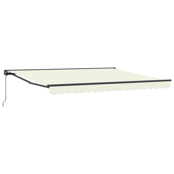 Toldo Retrátil Manual Creme 400x300 cm Poliéster e Alumínio M 2