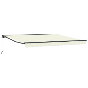 Toldo Retrátil Manual Creme 400x300 cm Poliéster e Aço H