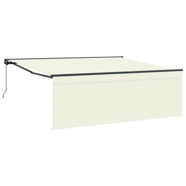 Toldo Retráctil Manual Beige 400 x 300 cm Poliéster M 2
