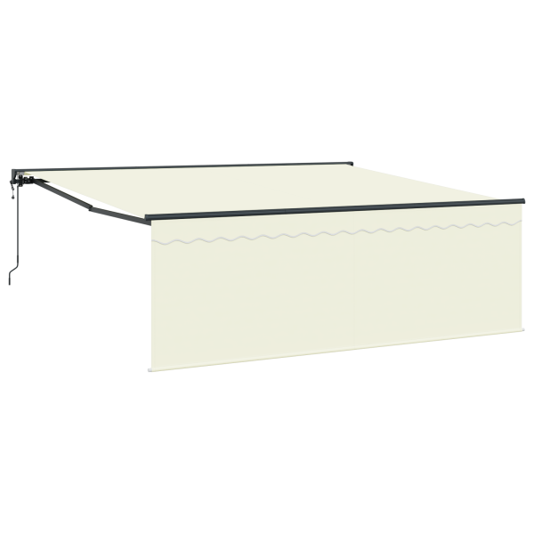 Toldo Retráctil Manual Crema 400 x 300 cm tela M 2