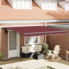 Toldo Semi-Cassete Elétrico Manual Vermelho Borgonha 400x300 cm 1