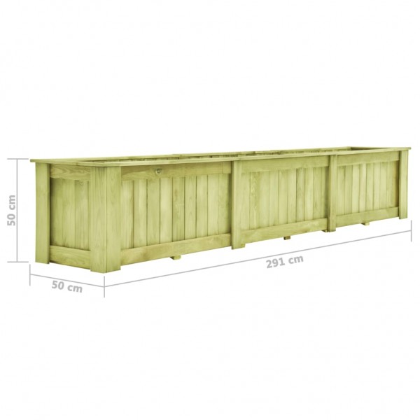 Arriate de madera de pino impregnada 291x50x50 cm M 5
