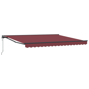 Toldo Semi-Cassete Elétrico Manual Vermelho Borgonha 400x300 cm H
