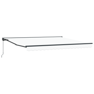 Toldo Retráctil Blanco 400x300 cm Poliéster y aluminio y tela H