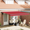 Toldo Retráctil Manual Rojo 400x300 cm 1