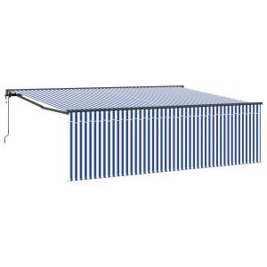 Toldo Retráctil Azul y blanco Azul y Blanco Antracita H