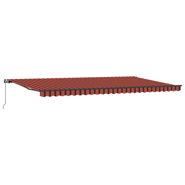 Toldo Retrátil Manual laranja e castanho 600 × 350 cm M 2