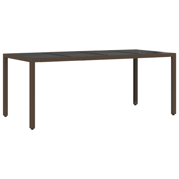 Conjunto de Jantar para Jardim 7 pcs Castanho 190 x 90 x 75 cm M 5