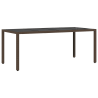 Conjunto de Comedor de Jardín 7 pcs Marrón 190 x 90 x 75 cm 5
