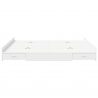 Estrado de cama com arrumação com gaveta com cabeceira Branco 200 x 200 cm 5