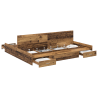 Cama con almacenamiento con cajón con cabecera Madera vieja 200 x 200 cm 3