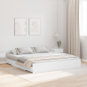 Estrado de cama com arrumação com gaveta com cabeceira Branco 180 x 200 cm 1