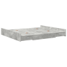 Estrado de cama com arrumação Cinzento cimento 180 x 200 cm 2