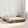 Estrado de cama com arrumação Carvalho fumado 140 x 200 cm 1