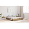 Estrado de cama com arrumação carvalho artisiano 140 x 200 cm 5