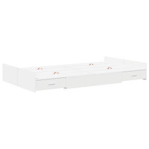 Cama con almacenamiento con cajón con cabecera Blanco 120 x 200 cm Madera H