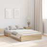 Estrado de cama com arrumação Carvalho sonoma 120 x 200 cm 1