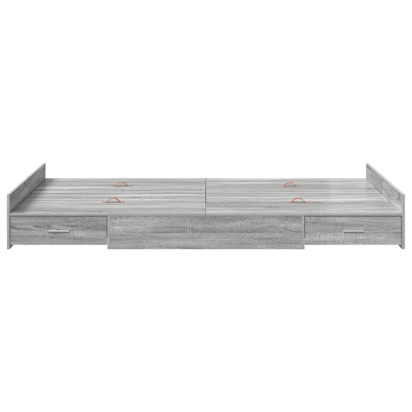 Cama con almacenamiento con cajón con cabecera Gris sonoma 120 x 200 cm M 5