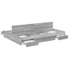Estrado de cama com arrumação Sonoma cinzento 140 x 190 cm 3