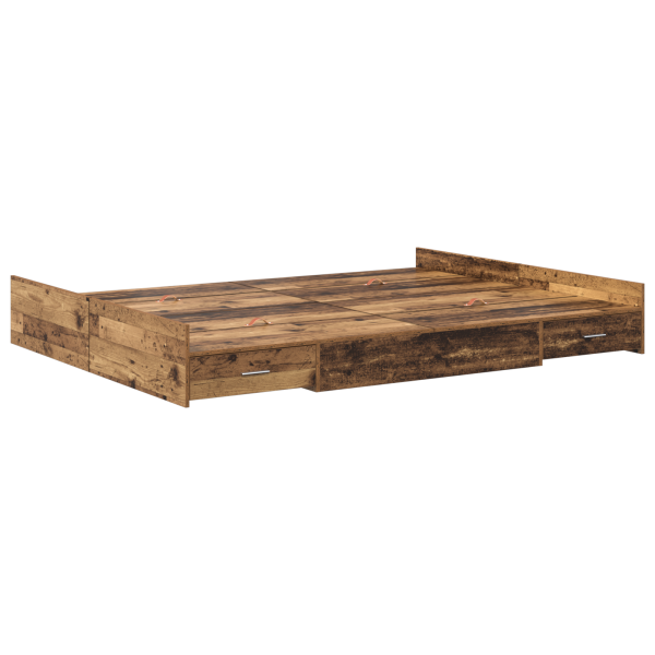Estrado de cama com arrumação Madeira antiga 140 x 190 cm M 2