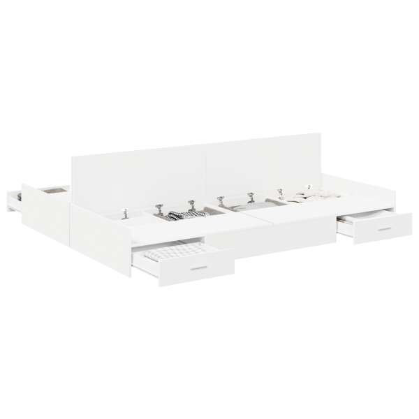 Estrado de cama com arrumação Branco 135 x 190 cm Aglomerado M 3