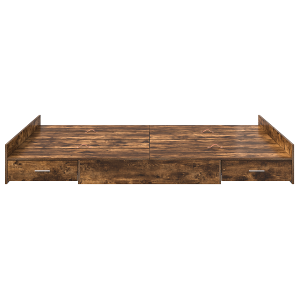 Estrado de cama com arrumação Carvalho fumado 135 x 190 cm M 5