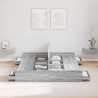 Estrado de cama com arrumação Sonoma cinzento 135 x 190 cm 4