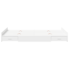Cama con almacenamiento con cajón con cabecera con almacenamiento Blanco 120 x 190 cm 5