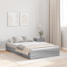 Cama com armazenamento Grey Sonoma Sonoma cinzento 120 x 190 cm 1
