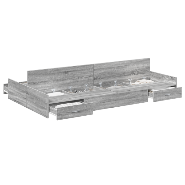 Cama com armazenamento Grey Sonoma Sonoma cinzento 120 x 190 cm M 3