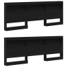 Cabecera de almacenamiento con estante con cabecera Roble negro 200 cm 4