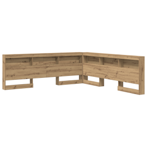 Cabecera de almacenamiento con estante con cabecera Roble artisan 200 cm H