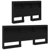 Cabecera de almacenamiento con estante con cabecera Roble negro 120 cm 4