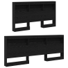 Cabecera de almacenamiento con estante con cabecera Roble negro 150 cm 4