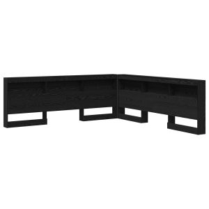 Cabeceira de armazenamento com prateleira com cabeceira Carvalho preto 180 cm H