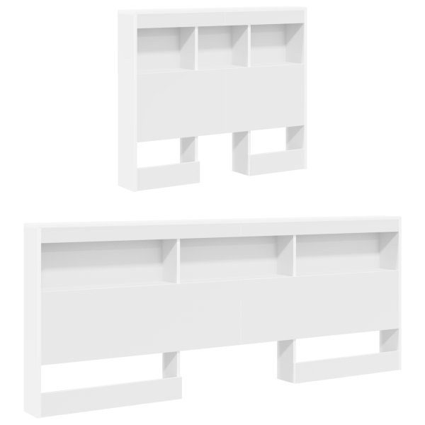 Cabecera de almacenamiento Blanco 90 cm Madera contrachapada M 4