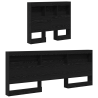 Cabecera de almacenamiento con estante con cabecera con almacenamiento Roble negro 90 cm 4