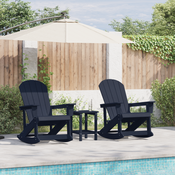 Sillas mecedoras Adirondack 2 pcs Azul marino 73.5 x 92 x 90 cm D