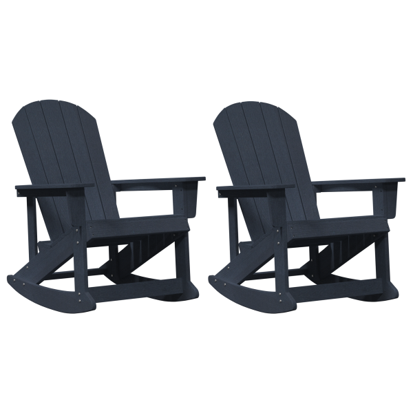 Sillas mecedoras Adirondack 2 pcs Azul marino 73.5 x 92 x 90 cm M 2