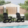 Cadeiras de Baloiço Adirondack 2 pcs Preto 73.5 x 92 x 90 cm 1