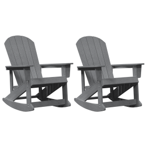 Cadeiras de Baloiço Adirondack 2 pcs Cinzento-claro H