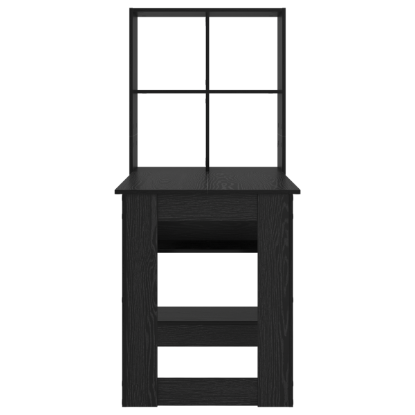 Mesa com prateleira com armazenamento Carvalho preto 122 x 67 x 145 cm M 5