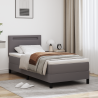 Cama tipo Box Spring Gris y blanco 90 x 200 cm 1