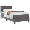 Cama tipo Box Spring Gris y blanco 90 x 200 cm 3