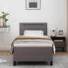 Cama Box com luzes de tira LED Manual Cinza e Branco 90 x 200 cm 5