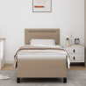 Cama tipo Box Spring Blanco y capuchino 90 x 200 cm 5