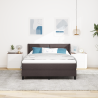 Cama Box Marrom Escuro 160 x 200 cm Tecido e Espuma 5